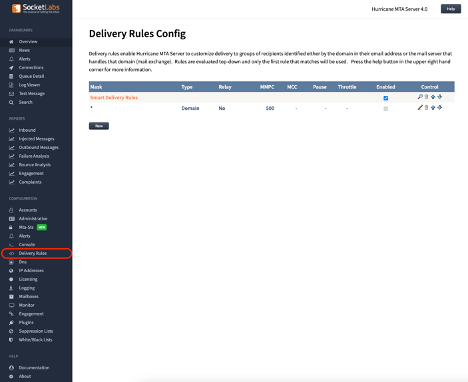 Delivery Rules Config